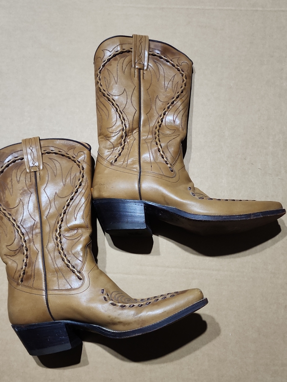Dan Post Women's Vintage Western Cowboy Leather Boots Size 9